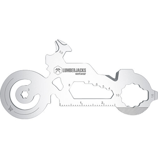 ROMINOX® Key Tool Motorbike / Motorrad (21 Funktionen) , grün, Edelstahl, 7,00cm x 0,23cm x 3,20cm (Länge x Höhe x Breite), Bild 11
