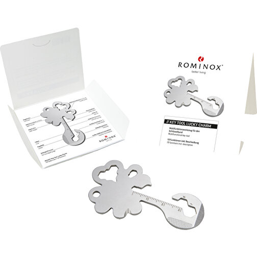 ROMINOX® lykkeamulett med nøkkelverktøy / lykkeamulett med kløverblad (19 funksjoner), Bilde 2