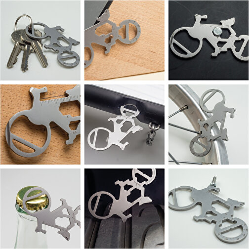 ROMINOX® Key Tool Bicycle / Fahrrad (19 Funktionen) , Edelstahl, 7,00cm x 0,23cm x 3,20cm (Länge x Höhe x Breite), Bild 3