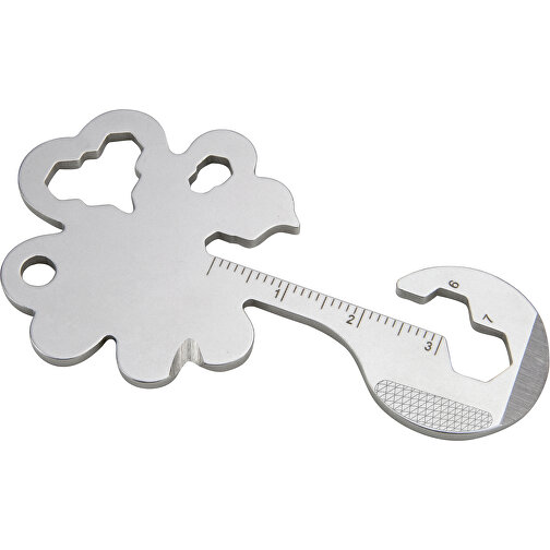 ROMINOX® Key Tool Osterglück - Lucky Charm / Kleeblatt (19 Funktionen) , grün, Edelstahl, 7,00cm x 0,20cm x 4,00cm (Länge x Höhe x Breite), Bild 5