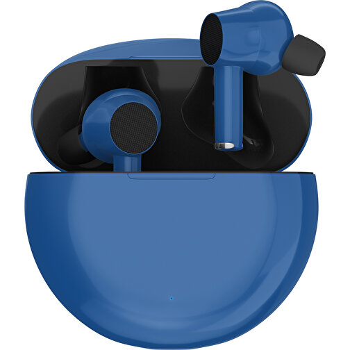 True-Wireless In-Ear Kopfhörer Truly , dunkelblau / schwarz, Kunststoff, 6,00cm x 3,00cm x 6,00cm (Länge x Höhe x Breite), Bild 1