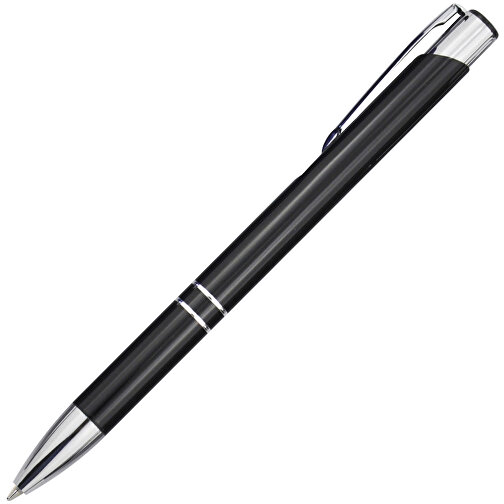 Moneta Kugelschreiber Aus Recyceltem Aluminium , schwarz, Recycled Aluminium, ABS Kunststoff, Eisen, 13,60cm (Länge), Bild 3