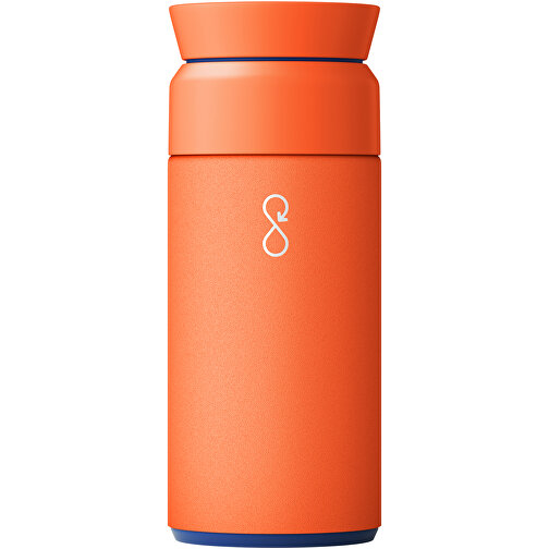 Ocean Bottle 350 Ml Brew Flask , sun orange, Recycled stainless steel, 50% PET Kunststoff, 25% Recycelter PET Kunststoff, 25% Silikon Kunststoff, 17,00cm (Höhe), Bild 1