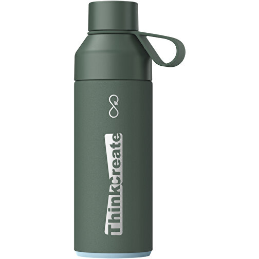 Ocean Bottle 500 Ml Vakuumisolierte Flasche , waldgrün, 70% Recycled stainless steel, 10% PET Kunststoff, 10% Recycelter PET Kunststoff, 10% Silikon Kunststoff, 21,70cm (Höhe), Bild 2