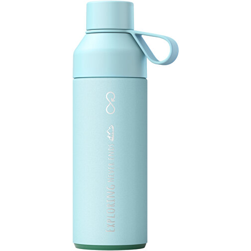 Ocean Bottle 500 Ml Vakuumisolierte Flasche , himmelblau, 70% Recycled stainless steel, 10% PET Kunststoff, 10% Recycelter PET Kunststoff, 10% Silikon Kunststoff, 21,70cm (Höhe), Bild 2