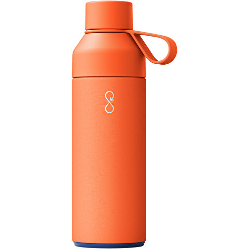 Ocean Bottle 500 Ml Vakuumisolierte Flasche , sun orange, 70% Recycled stainless steel, 10% PET Kunststoff, 10% Recycelter PET Kunststoff, 10% Silikon Kunststoff, 21,70cm (Höhe), Bild 1