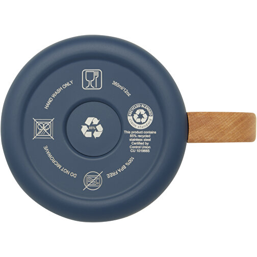 Taza de acero inoxidable reciclado con certificado RCS con aislamiento de cobre de 360 ml 'Bjorn', Imagen 6