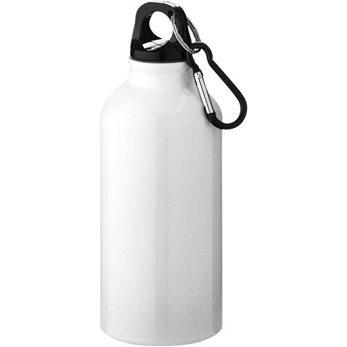 Oregon 400 Ml RCS-zertifizierte Trinkflasche Aus Recyceltem Aluminium Mit Karabinerhaken , weiß, Recycled Aluminium, 17,60cm (Höhe), Bild 1