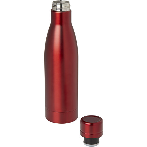 Vasa RCS-zertifizierte Kupfer-Vakuum Isolierflasche Aus Recyceltem Edelstahl, 500 Ml , rot, 87% Recycled stainless steel, 13% PP Kunststoff, 26,40cm (Höhe), Bild 5