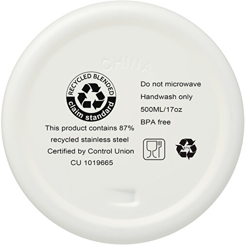 Vasa RCS-zertifizierte Kupfer-Vakuum Isolierflasche Aus Recyceltem Edelstahl, 500 Ml , weiß, 87% Recycled stainless steel, 13% PP Kunststoff, 26,40cm (Höhe), Bild 5