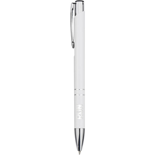 Moneta Kugelschreiber Aus Recyceltem Aluminium , weiß, Recycled Aluminium, ABS Kunststoff, Eisen, 13,60cm (Länge), Bild 5