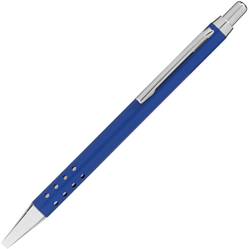 Messing-Kugelschreiber BUDAPEST , blau matt, Messing / Stahl, 13,50cm (Länge), Bild 2