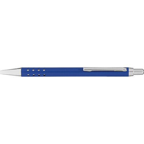Messing-Kugelschreiber BUDAPEST , blau matt, Messing / Stahl, 13,50cm (Länge), Bild 3
