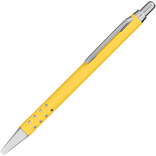 Messing-Kugelschreiber BUDAPEST , gelb glänzend, Messing / Stahl, 13,50cm (Länge), Bild 2