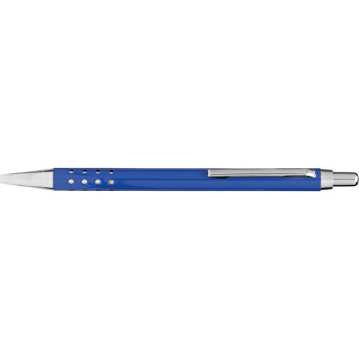 Messing-Kugelschreiber BUDAPEST , blau glänzend, Messing / Stahl, 13,50cm (Länge), Bild 3