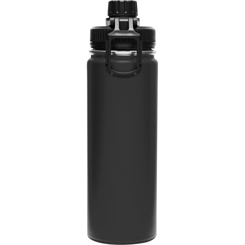 Vakuum-Isolierflasche ARMY STYLE , schwarz, Edelstahl / Silikon / Kunststoff, 29,50cm (Länge), Bild 2