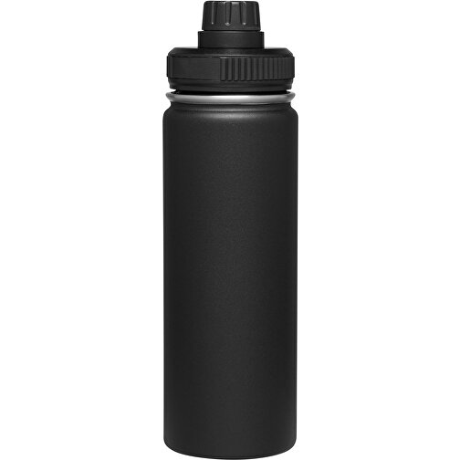 Vakuum-Isolierflasche ARMY STYLE , schwarz, Edelstahl / Silikon / Kunststoff, 29,50cm (Länge), Bild 4