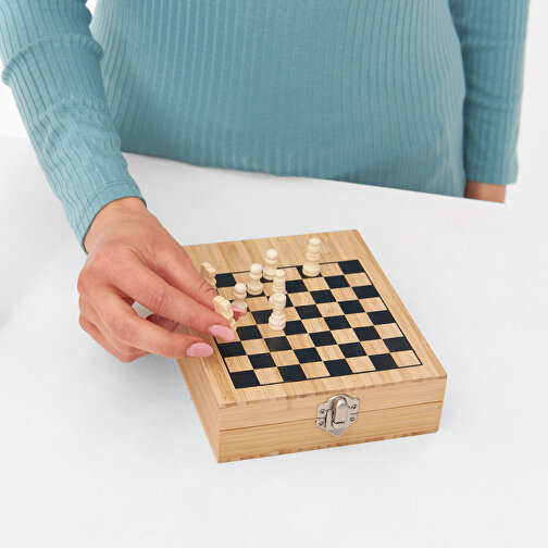 Zestaw do wina BAMBOO CHESS z szachami, Obraz 4