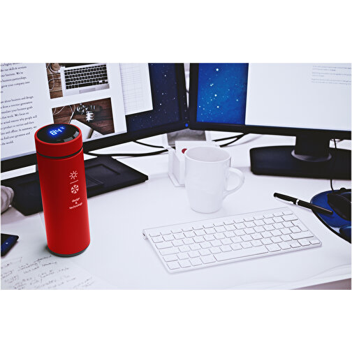 SCX.design D10 Smart Isolierflasche , mid red, Edelstahl, 23,00cm (Höhe), Bild 3
