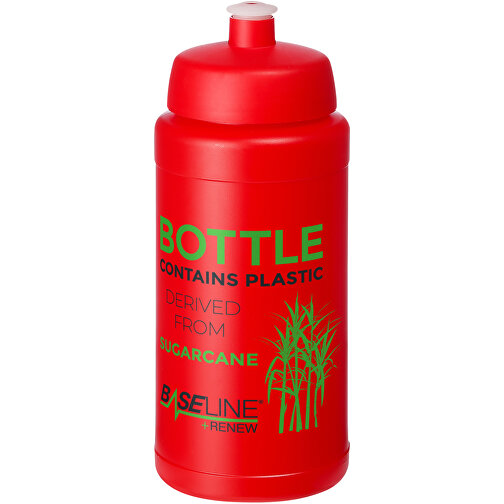 Baseline Plus Renew 500 Ml Sportflasche , rot, Zuckerrohr Biokunststoff, 90% PP Kunststoff, 10% TPE Kunststoff, 18,30cm (Höhe), Bild 2