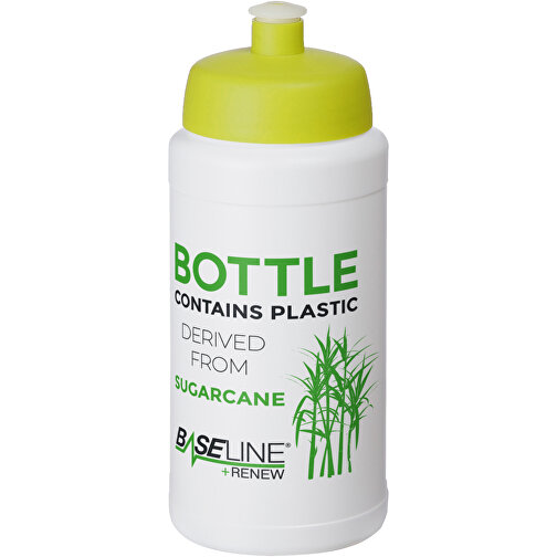 Baseline Plus Renew 500 Ml Sportflasche , weiss, limone, Zuckerrohr Biokunststoff, 90% PP Kunststoff, 10% TPE Kunststoff, 18,30cm (Höhe), Bild 2