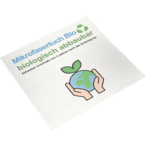 Panno in microfibra biodegradabile 15 x 18 cm, in custodia protettiva trasparente con punto di velcr, Immagine 3