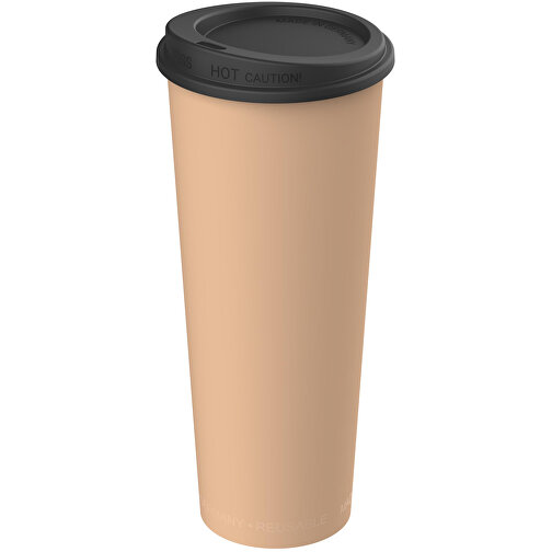 Kaffeebecher 'ToGo', 0,5 L , beständiges braun/schwarz, Kunststoff, 19,20cm (Höhe), Bild 1