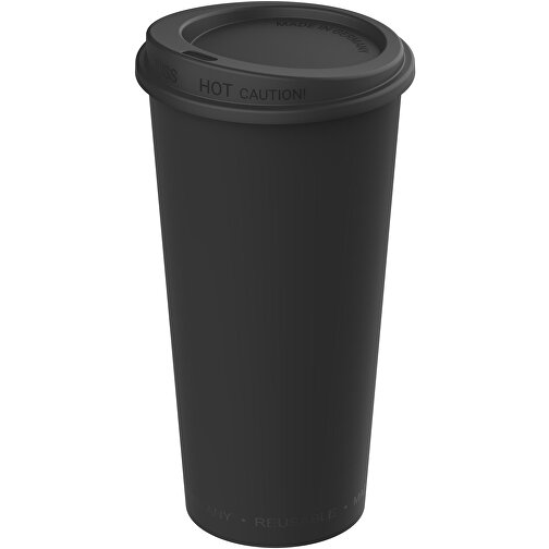 Kaffeebecher 'ToGo', 0,4 L , schwarz, Kunststoff, 14,70cm (Höhe), Bild 1
