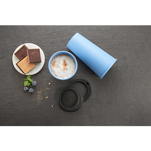 Kaffeebecher 'ToGo', 0,4 L , schwarz, Kunststoff, 14,70cm (Höhe), Bild 4