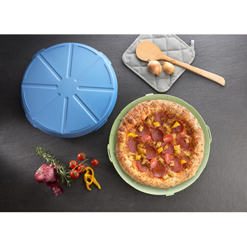 Pizzabox 'ToGo' , geselliges grün/transparent, Kunststoff, 4,50cm (Höhe), Bild 5