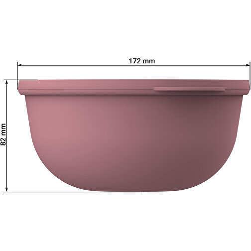 Food-Bowl 'ToGo', 1,0 L , raffiniertes rot/transparent, Kunststoff, 8,20cm (Höhe), Bild 4