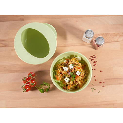 Food-Bowl 'ToGo', 1,0 L , beständiges braun/transparent, Kunststoff, 8,20cm (Höhe), Bild 3