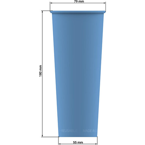 Becher 'ToGo', 0,5 L , behagliches blau, Kunststoff, 18,00cm (Höhe), Bild 4