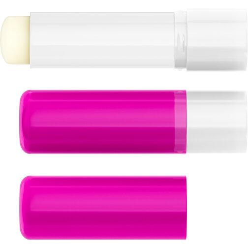 Lippenpflegestift 'Lipcare Original' Mit Polierter Oberfläche , pink / weiss, Kunststoff, 6,90cm (Höhe), Bild 4