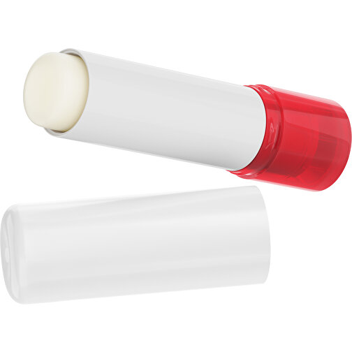 Lippenpflegestift 'Lipcare Original' Mit Polierter Oberfläche , weiß / rot, Kunststoff, 6,90cm (Höhe), Bild 1