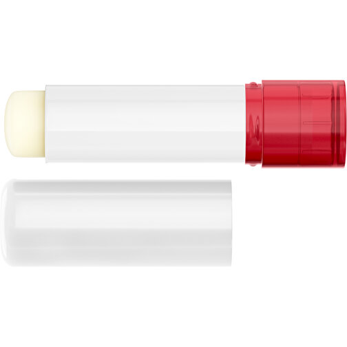 Lippenpflegestift 'Lipcare Original' Mit Polierter Oberfläche , weiß / rot, Kunststoff, 6,90cm (Höhe), Bild 3