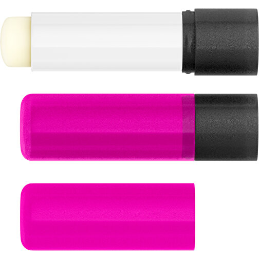 Lippenpflegestift 'Lipcare Original' Mit Gefrosteter Oberfläche , pink / schwarz, Kunststoff, 6,90cm (Höhe), Bild 4