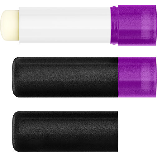 Lippenpflegestift 'Lipcare Original' Mit Gefrosteter Oberfläche , schwarz / violett, Kunststoff, 6,90cm (Höhe), Bild 4