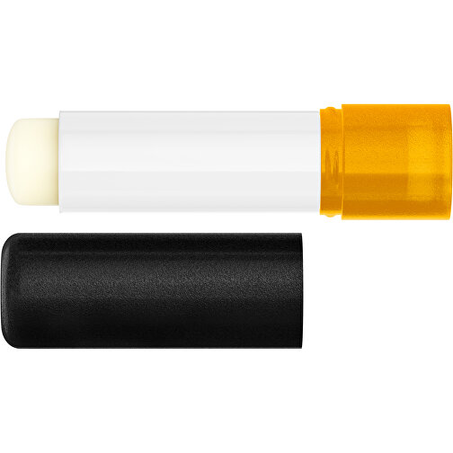 Lippenpflegestift 'Lipcare Original' Mit Gefrosteter Oberfläche , schwarz / gelb-orange, Kunststoff, 6,90cm (Höhe), Bild 3