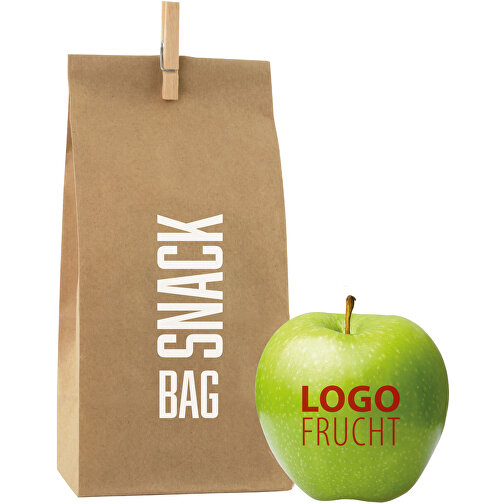 LogoFrucht Apple-Bag - Grün - Strawberry , weiß, Papier, 8,00cm x 23,00cm x 11,00cm (Länge x Höhe x Breite), Bild 1