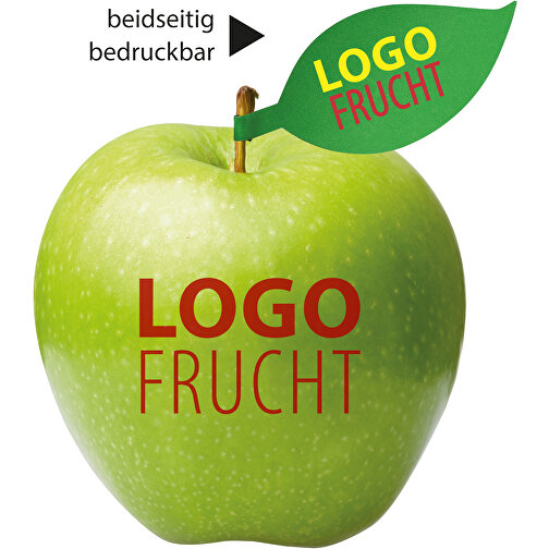 LogoFruit Apple Green - truskawka + lisc jabloni, Obraz 1