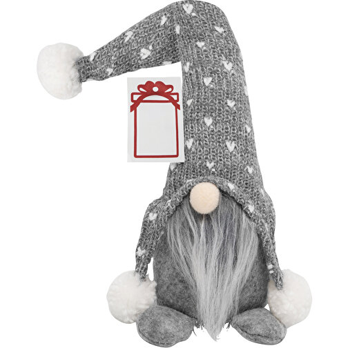 Weihnachts-Wichtel FRANZ , grau, Polyester / Polypropylen, 28,00cm (Länge), Bild 5