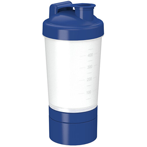Shaker 'Protein', Pro 2+, 0,40 L , transparent/standard-blau PP, Kunststoff, 22,80cm (Höhe), Bild 1