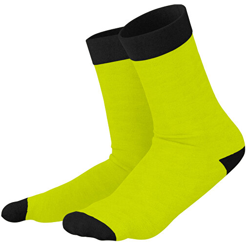 Adam - Die Premium Business Socke , hellgrün / schwarz, 85% Natur Baumwolle, 12% regeniertes umwelftreundliches Polyamid, 3% Elastan, 36,00cm x 0,40cm x 8,00cm (Länge x Höhe x Breite), Bild 1