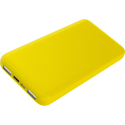 Duale Powerbank CustomColor Ink. Wireless Charger , gelb, ABS-Kunststoff, Polycarbonat (PC), 15,30cm x 1,20cm x 7,60cm (Länge x Höhe x Breite), Bild 1