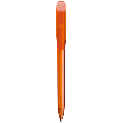 BIC® Super Clip Kugelschreiber Siebdruck , BiC, transparentes orange, Kunststoff, 14,40cm x 1,20cm (Länge x Breite), Bild 1