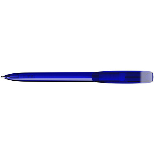 BIC® Super Clip Kugelschreiber Siebdruck , BiC, transparentes dunkelblau, Kunststoff, 14,40cm x 1,20cm (Länge x Breite), Bild 3