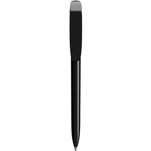 BIC® Super Clip Kugelschreiber Siebdruck , BiC, schwarz, Kunststoff, 14,40cm x 1,20cm (Länge x Breite), Bild 1