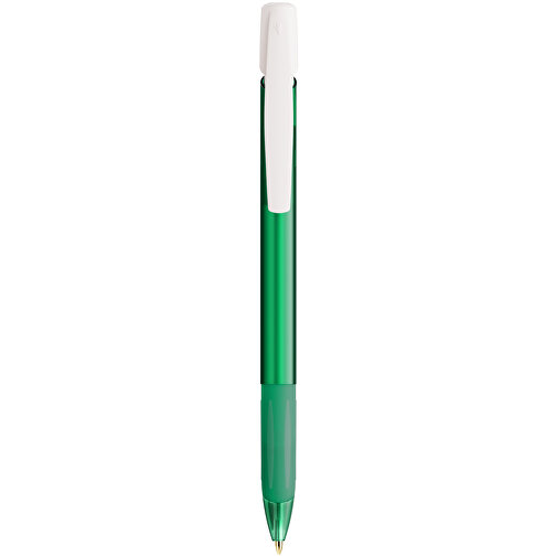 BIC® Media Clic Grip Kugelschreiber , BiC, gefrostetes dunkelgrün/gefrostetes weiß, Kunststoff, 14,70cm x 1,30cm (Länge x Breite), Bild 1