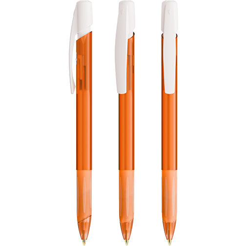 BIC® Media Clic Grip Kugelschreiber , BiC, gefrostetes orange/gefrostetes weiß, Kunststoff, 14,70cm x 1,30cm (Länge x Breite), Bild 4
